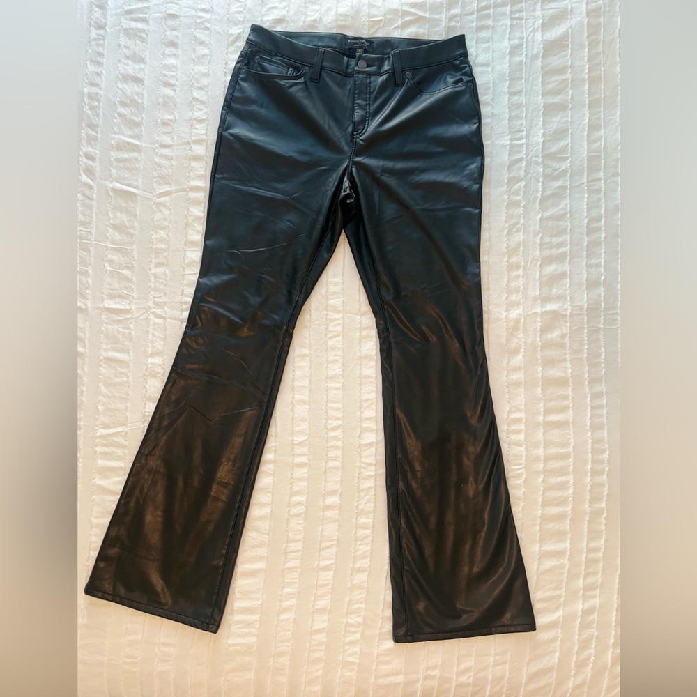 Banana Republic Faux Leather Boot cut Black Women’s Jeans - Picture 3 of 11